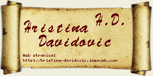 Hristina Davidović vizit kartica